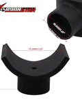 3 Inch Lifting Axle Saddle Adapter, Beefy Pro Grade Steel, Black Finish, Visible Measurements, Ideal for Bottle & Floor Jacks