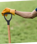 D Shaped Shovel Handle Replacement For Garden Tools Ergonomic Plastic Grip with hand holding, outdoor setting