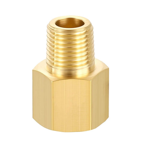 Brass Pipe Fittings Reducing Adapter M10 Female To M8 Male Connector For Air Oil And LP Systems, 1 Pack Tough DIY Friendly Pipe Extensions