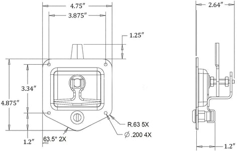 Badass T Handle Toolbox Latches With Secure Lock In High Polish Stainless Steel Two Pack Nailed Down Security For Trailers Rv Campers And Truck Beds Featuring Smooth Folding Action Weather Resistant Gasket