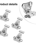 Beefy Loaded Butterfly Latch Set With Retainer Clip, Heavy Duty 450lbs Load Capacity, 2000N Tension, 304 Stainless Steel, Silver