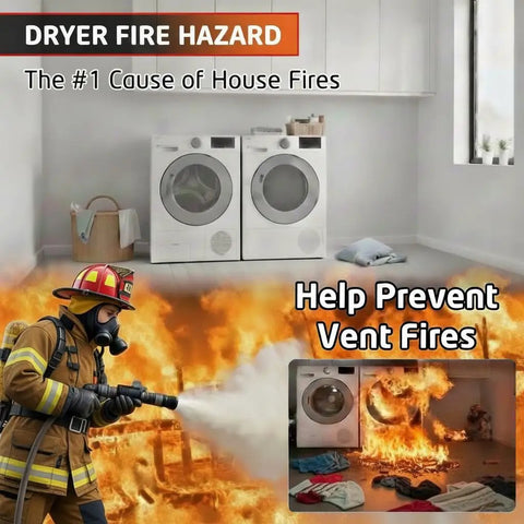 Dryer Vent Cleaning Kit With Flexible Lint Brush For Deep Home Cleaning And Pet Hair Removal Long Fridge Coil Brush prevents fires