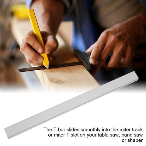 Using Miter Track Slider Kit for Woodworking Fixtures Non Porous Slide Slab 450mm T Slot Jig Aluminum Alloy in carpentry.