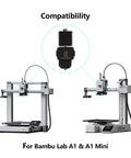 Compatibility of Hotend Upgrade Kit For A1 Mini And A1 3D Printers with detachable nozzle and heating block.