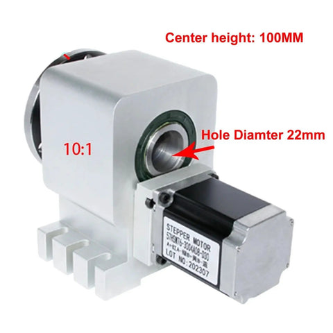 Built Tough For Serious Fab Work This Precision CNC 4th Axis Rotary Table features a NEMA23 stepper motor with 100mm center height.