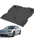 Heavy Duty Front Underbody Splash Guard Shield Fits 2017 Through 2026 Tesla Model 3 And Model Y, black high density plastic.