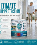 Clear Anti Slip Floor Coating For Concrete And Tile Delivers Legit Traction On Wet Floors Stops Dangerous Skids Hassle Free Roll Formula Grips Brick Masonry And Driveway Surfaces Solid, 400 sq ft can with slip protection features.