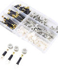 Eccentric Wheel Nut 3 In 1 Furniture Connecting Kit, 32 35 40 Mm, 90pcs Set For Secure Cabinets And Desks in box