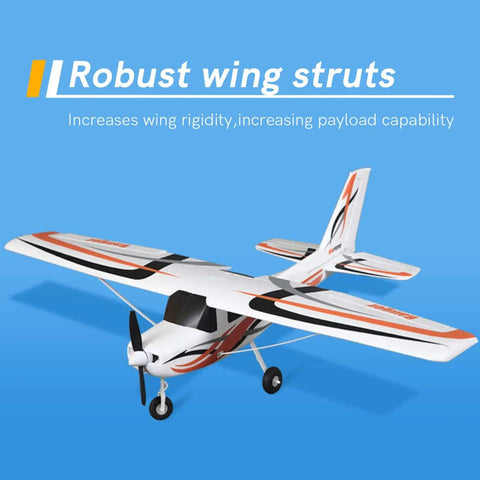 RC Plane Ranger Trainer With 850 Millimeter Wingspan 33.4 Inch 4 Channel Beginner Friendly PNP displaying robust wing struts