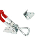30 Pack Adjustable Toggle Latch Clamps Set with red handle, steel frame, quick release hand tools for woodworking and metal work.