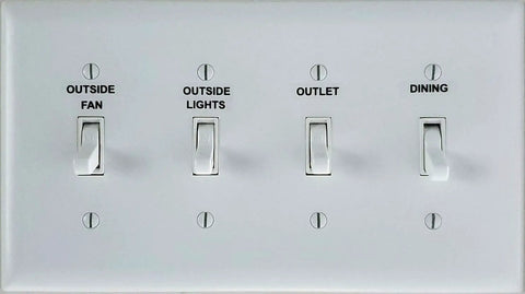 Clear Light Switch Labels Transparent Identifier System For Home And Office Organization Make It A No Brainer To See What Each Switch Does