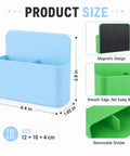 6 Pack Magnetic Pen Holder Set For Whiteboards And Fridges, Dry Erase Marker Caddies, Colorful Plastic Pencil Cups, Strong Magnetic Back