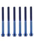 Ride Out The Grind With Tough As Nails M6 Titanium Taper Head Bolts Six Piece Set Heavy Duty Hex Socket Screws with blue finish