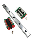 High Precision Linear Guide Rail Kit With 2 HGH20CA Rails Plus Four Smooth Slide Blocks For Rock Solid Smooth Motion And Zero Friction Glide In Your CNC Build Or DIY Project Today, metal rail with blocks