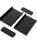 Heavy Duty 80x50x20mm Aluminum Electrical Project Case With Lightweight Metal Cover Perfect For DIY Electronics Build And Custom Circuit Storage, black components.