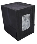 Fireproof 3D Printer Enclosure With Fan Exhaust Kit And LED Light For Ender Series Printers, shown with reflective interior.