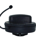 Mercedes Benz Gas Cap Replacement 2224700205 Fuel Cap for CLA250 CLS450 E300 shown from the side, black with tethered seal