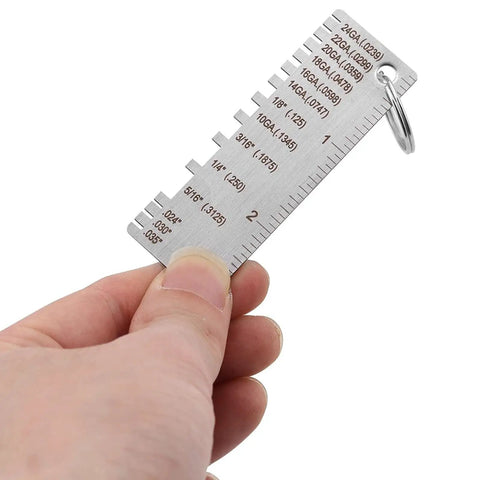 Metal Gauge Thickness Tool For Sheet Metal And Welding Projects 24GA To 0.035 Inch Thickness Gauge With Clear Readouts