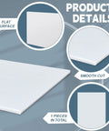 Sasylvia HDPE sheet, white, 1/2-inch thick, 24 x 48 inches, single flat sheet with smooth cut edge