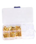 Dope Set Of 210 Insulated Spade Crimp Terminals In 2.8mm 4.8mm And 6.3mm Sizes Perfect Seal For Electrical Wire Connectors And Crimping Terminal Assortment Kit That Gets The Job Done Right. Clear plastic organizer with gold insulated spade terminals