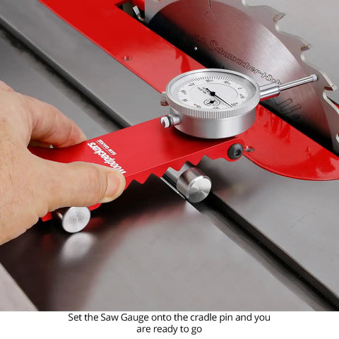 Table Saw Gauge And Alignment Tool With Auto Adjust To Miter Slot Includes Dial Indicator Pin Set And Fitted Storage Case