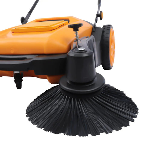 Heavy Duty Industrial Walk Behind Floor Sweeper 41 Inch Wide Path Efficient Dust And Debris Cleaner For Warehouses Workshops Great Way To Keep Spaces Clean Without Breaking A Sweat Super Fast Cleaning Power