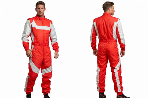 Kart Racing Suit For Adults Pro Grade Dope Lightweight Breathable Motorsport Driving Gear For Men And Women, front and back view