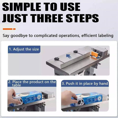 High Speed Semi Automatic Right Angle Corner Labeling Machine, Digital Plc Touch Screen Operated, 20 To 50 Mm Label Width Range, Apply Precise 90 Degree Corners Fast At 15 To 30 Sheets Per Minute For Packaging steps for easy operation