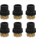 Knock Dust To The Curb With These 6 Piece Steam Cleaner Brush Heads Replacement Attachments For M8 Steamer On Hard Floors built tough with nylon brass bristles.