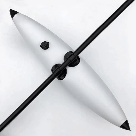 Inflatable Kayak Outrigger Stabilizer Accessory For Paddling Pros, PVC Construction with Secure Ferrule Lock, Top View