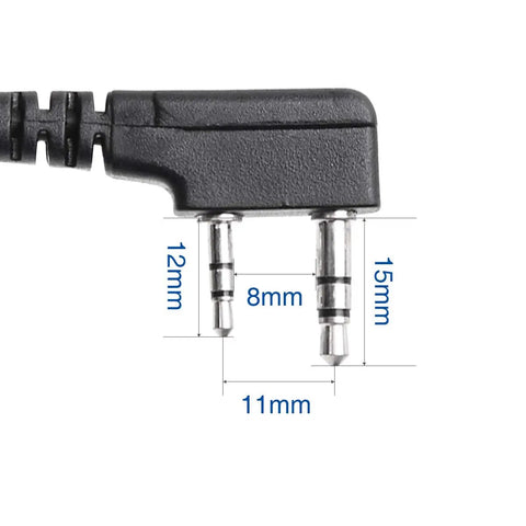 Detailed view of USB Ham Radio Programming Cable With CH340 Chip For BFF8HP including connector dimensions