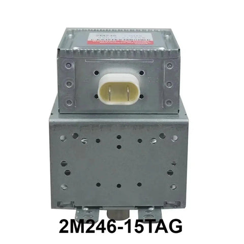 Genuine Air Cooled Magnetron Replacement For LG Microwave 2M246-15TAG, metal vacuum tube heating element with connection.