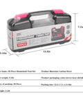 39 Piece All Purpose Pink Tool Kit For Women With Toolbox Small Tool Set Great For Home Garage Office And College Dorm Use Perfect Starter DIY Repair Kit With Hammer Pliers Screwdrivers Tape Measure And More