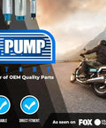 Heavy Duty Electric Fuel Pump Built Tough For Yamaha Rider Crews Swapping Oem 3yx139070200 Straight Bolt Up For V Star Xvs650 And Xvs1100 From 1998 To 2002 Sick Reliable Kick, motorcycle rider on winding road.