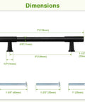 Dimensions of 10 Pack 5 Inch Matte Black Cabinet Handles And Drawer Pulls With 128mm Hole Centers Solid Rust Resistant Hardware