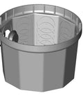 Rhino 24 Inch Heavy Duty Catch Basin Kit with 24 inch grate, 10 hole box, four seals for 2 inch, 3 inch, 4 inch pipes, 28 gallon capacity