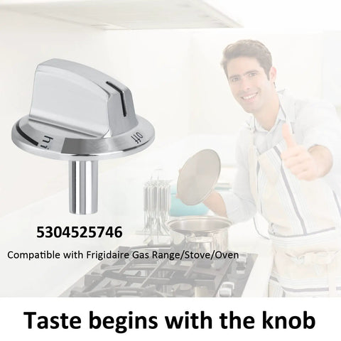 Long Stem Stove Knob Replacements For Frigidaire Gas Range Oven Knobs 5304525746, silver finish, kitchen backdrop