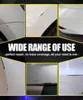 Mazda Jet Black Mica 41W Touch Up Paint 2 In 1 Scratch Repair Kit With Pen Tip And Brush Color Matched images of surface scratches