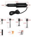 Trim Tab Actuator Beefy Heavy Duty Short Replacement For Boats 12V With Two And A Quarter Inch Stroke Ten Point Eight Inch Overall Length Six Foot Cable Five Sixteenths Inch Mounting Hardware Replaces 15057 001 And 20402 001 with mounting hardware and cable