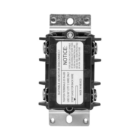 40 Amp 600 Volt Double-Pole Single Phase AC Motor Starter With Motor Disconnect, Industrial Grade Non-Grounding, MS402-DS
