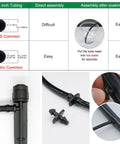 Drip Irrigation Emitters Set 25 Pcs With Adjustable Flow 0 To 20 GPH Drippers for easy assembly with 1/4 inch tubing