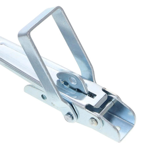 Close-up of Heavy Duty Trailer Gate Latch Kit With Adjustable Over Center Toggle Latches for secure fastening.