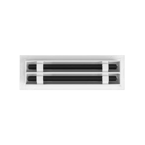 12x4 White Modern AC Vent Cover With Decorative Air Vent Grille And Standard Linear Slot Diffuser for ceiling, wall, floor