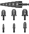 HVAC Swaging And Tube Expander Kit 7 Piece Copper Pipe Flaring Tool Set showing expansion bits 1/4" to 7/8"