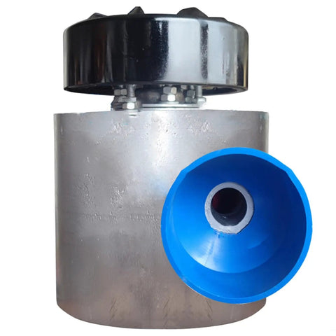 Front view of 3000W Micro Hydroelectric Generator For Home And Outdoors Off Grid Ready 220V Water Turbine, aluminum shell.