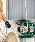 Heavy Duty Greenlee GX10 10k Tugger With Chain Mount operates with rope pull, showcasing dual speed motor and robust design.