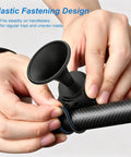 Electric Scooter Horn With Handlebar Bell being installed on Segway Ninebot Max G30LP 2019 2026 handlebars. Elastic fastening design visible.