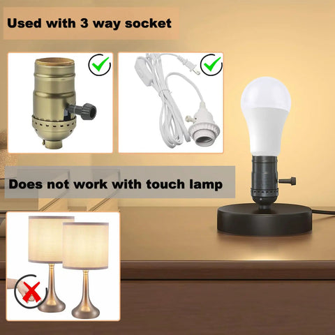 Three Way Light Bulbs With 30/70/100W Equivalents For Soft White 2700K A19 Lamps in a standard three-way socket, not for touch lamps