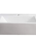 Rectangular White Porcelain Wall Mount Bathroom Sink With Hardware Included Measures 16.75 Inches Long By 12 Inches Wide By 5.125 Inches High