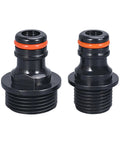 Pack of 2 Quick Connect Garden Hose Fittings Three Quarter Inch and One Half Inch Universal Water Connectors for DIY Irrigation